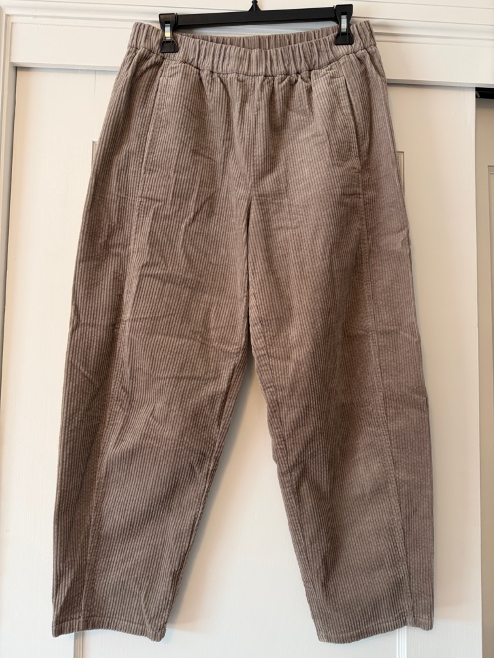 Eileen Fisher Taupe Corduroy Ankle Pants